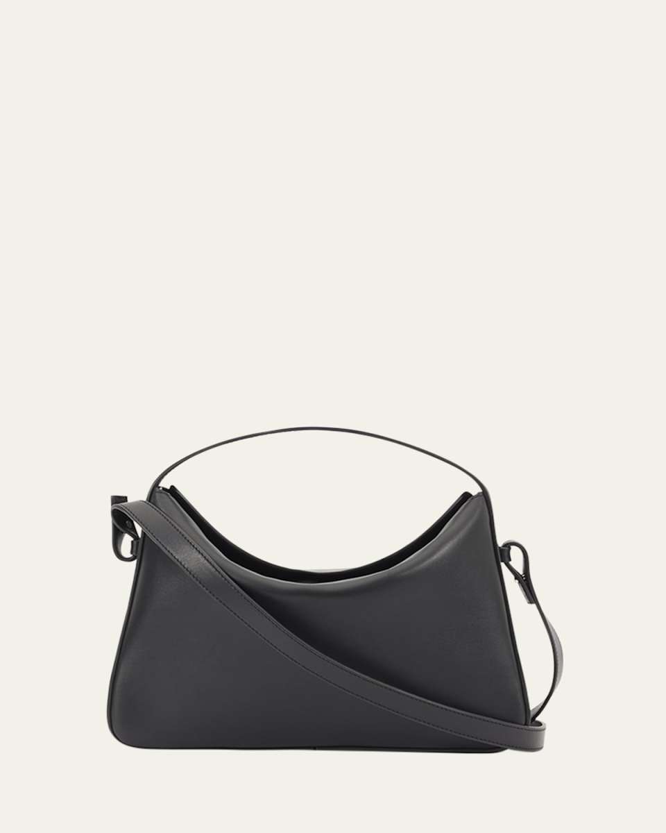 Soft Baguette Calfskin Leather Crossbody Bag